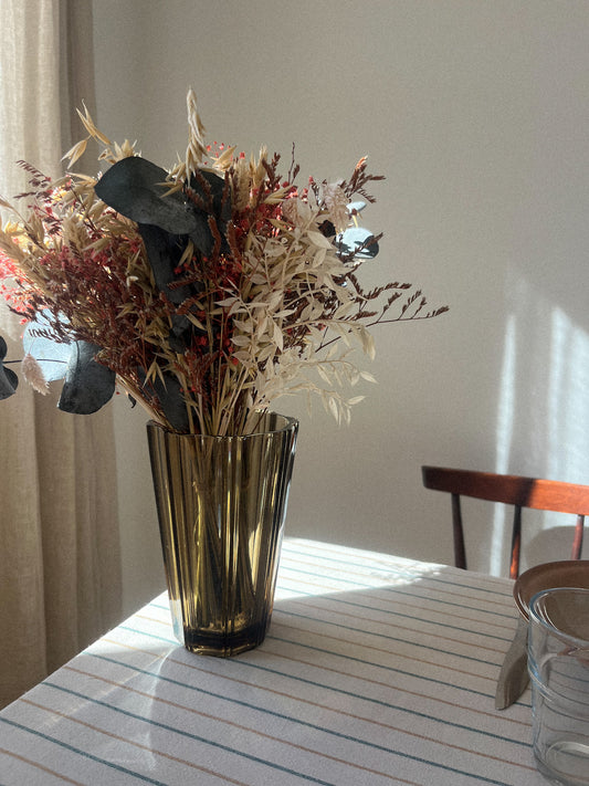 Vase en verre fumé
