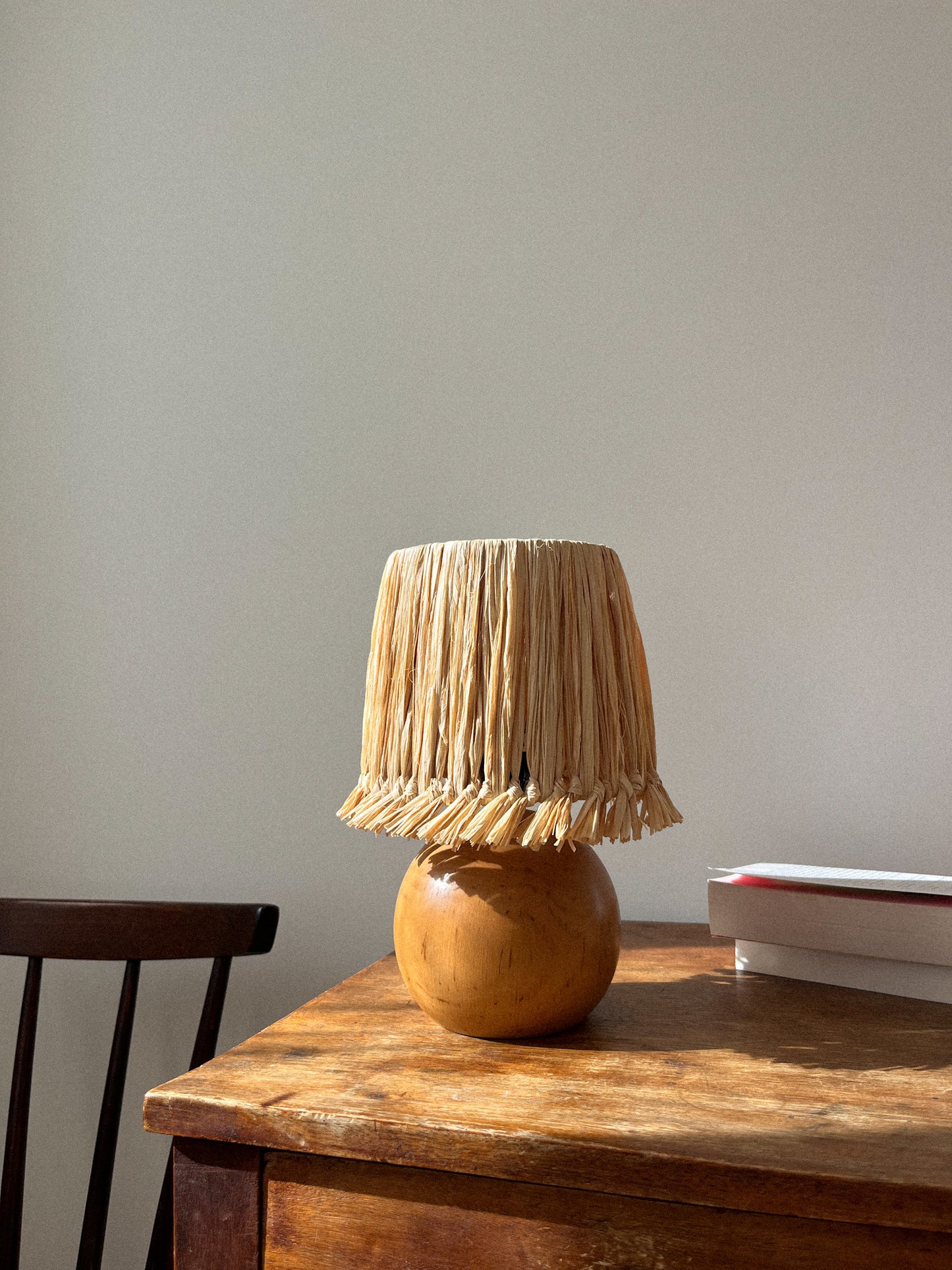 Lampe pied en bois