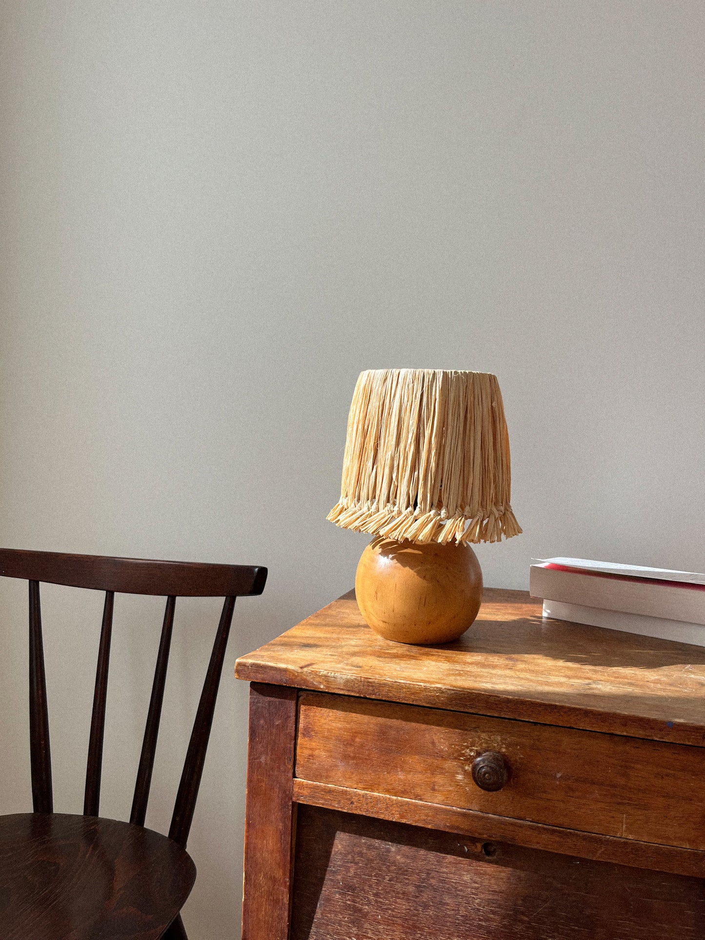 Lampe pied en bois